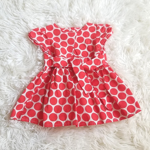 Savannah Other - Savannah Red & White Polka Dot A-Line Cap Sleeve Belted Baby Girl Dress